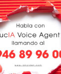 Imagen promocional de LucIA Voice Agent de Lanalden, destacando el número de teléfono para contactar con la IA agéntica a través de una llamada.
