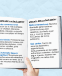 Glosario abierto con definiciones clave del sector contact center como call center y agente conversacional.
