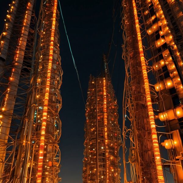 Torres de comunicación simbolizando un contact center Madrid con soluciones de voz en la nube.