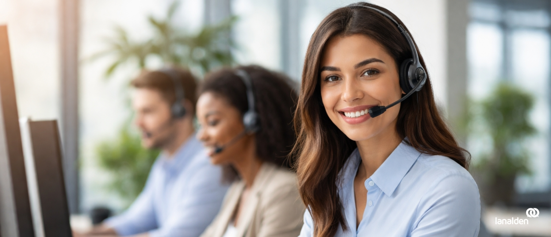 Agente de Contact Center trabajando motivado con Employee Experience