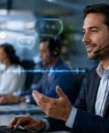 IA conversacional aplicada a la atención al cliente en un contact center moderno.